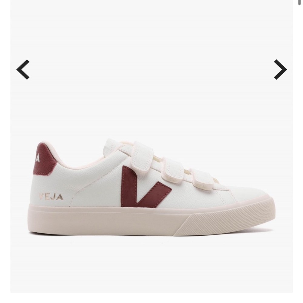 Veja White and Red Sneakers